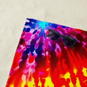 SERVIETTE DE PLAGE DESIGN COLORÉ DYNAMIQUE CRAVATE-DYE (En situation)