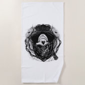 Serviette De Plage Design d'art crânien (Devant)