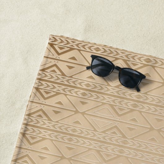 Serviette De Plage Design d'art tribal des éléphants (En situation)