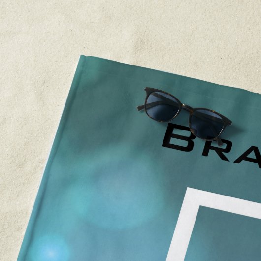 Serviette de plage design de basket-ball (En situation)