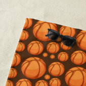 Serviette de plage design de basket-ball en carrel (En situation)