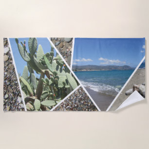 Serviette De Plage Design de collage méditerranéen