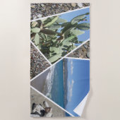 Serviette De Plage Design de collage méditerranéen (Devant)