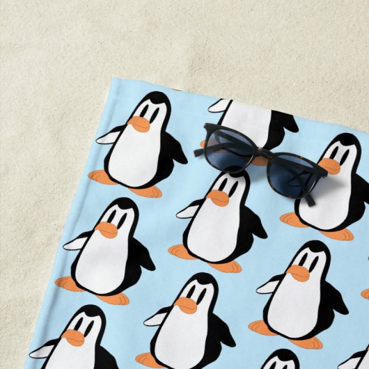 Serviette De Plage Design de pingouin (En situation)