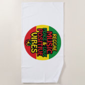 Serviette De Plage Design de reggae avec des citations positives et d (Devant)