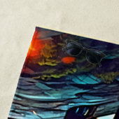 Serviette De Plage Design de scène de Crimson Fox (En situation)