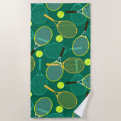 Serviette De Plage Design de tennis (Devant)