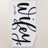 Serviette De Plage Design de typographie de Wifey nouvellement mariée (Devant)