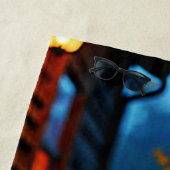 Serviette De Plage Design éffrayant d'Halloween brillant (En situation)