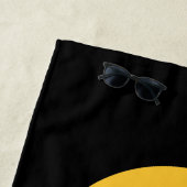 Serviette De Plage Design élégant "SUPER DAD" Voeux personnalisés (En situation)