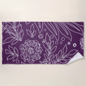 Serviette De Plage Design floral 33 (Devant)