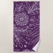 Serviette De Plage Design floral 33 (Devant)