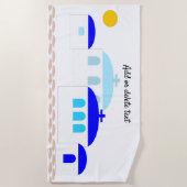 Serviette De Plage Design grec Ajouter un texte (Devant)