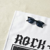 Serviette De Plage Design Guitar Rock (En situation)