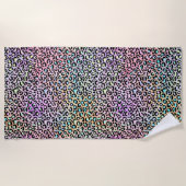 Serviette De Plage Design Iridescendant Leopard Series 6 (Devant)
