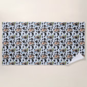 Serviette De Plage Design Motif animal de vache (Devant)