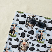 Serviette De Plage Design Motif animal de vache (En situation)