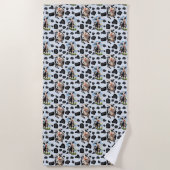 Serviette De Plage Design Motif animal de vache (Devant)