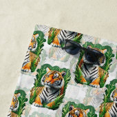 Serviette De Plage Design Motif de tigre (En situation)