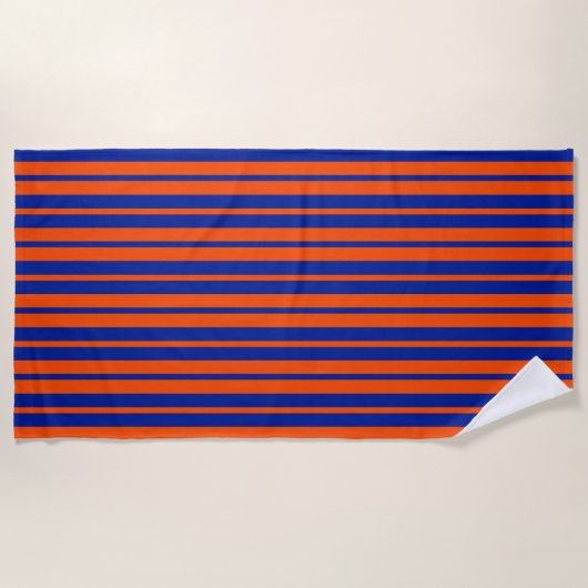 Serviette De Plage Design Motif Orange Blue (Devant)