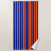 Serviette De Plage Design Motif Orange Blue (Devant)