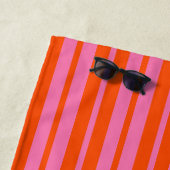 Serviette De Plage Design Motif Orange Rose (En situation)
