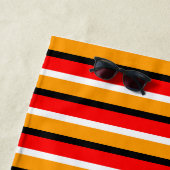 Serviette De Plage Design Motif Red Orange (En situation)
