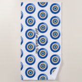 Serviette De Plage Design oeil grec juste ajouter du texte (Devant)