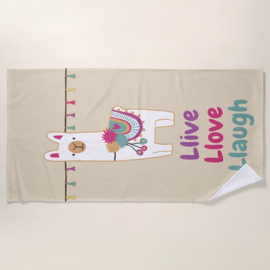Serviette De Plage Design personnalisé en lama (Devant)