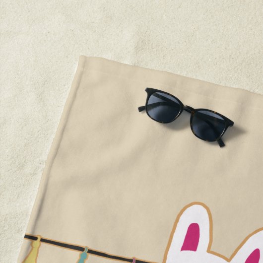 Serviette De Plage Design personnalisé en lama (En situation)