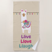 Serviette De Plage Design personnalisé en lama (Devant)