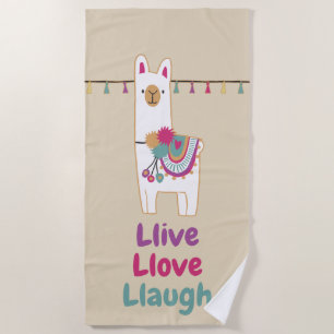 Serviette De Plage Design personnalisé en lama