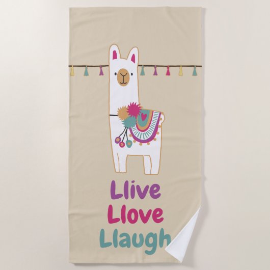 Serviette De Plage Design personnalisé en lama (Devant)