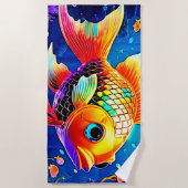 Serviette De Plage Design Rainbow Ocean Reef (Devant)