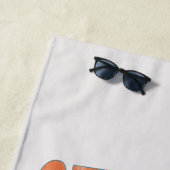 Serviette De Plage Design rétro du Surfing Paradise (En situation)