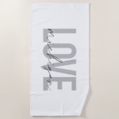 Serviette De Plage Design simple, moderne, urbain, cool Love Michigan (Devant)