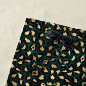 Serviette De Plage Design turquoise et Gold Leopard Series 1 (En situation)