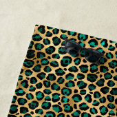 Serviette De Plage Design turquoise et Gold Leopard Series 14 (En situation)