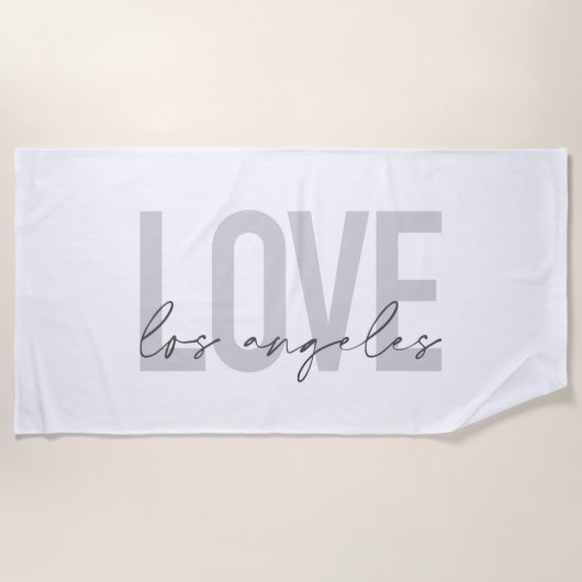 Serviette De Plage Design urbain, simple et moderne de Love Los Angel (Devant)