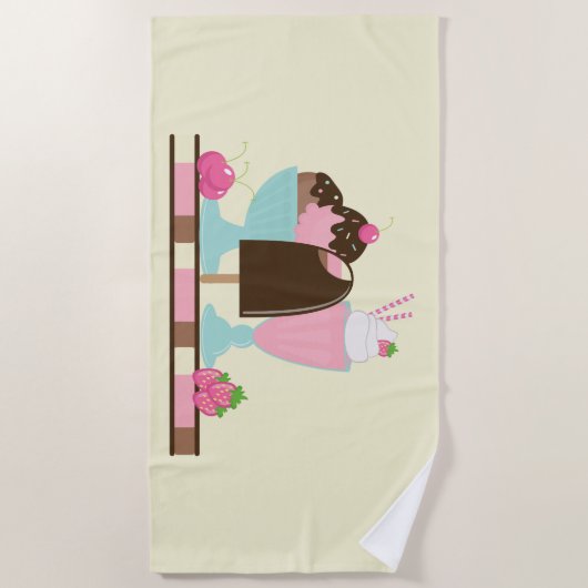 Serviette De Plage Desserts de crème glacée (Devant)