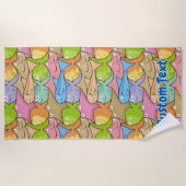 Serviette de plage dessin animé poissons (Devant)