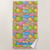 Serviette de plage dessin animé poissons (Devant)