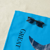 Serviette De Plage Dessin antique d'un requin (En situation)