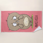 Serviette De Plage Dessin d'adorable hamster (Devant)