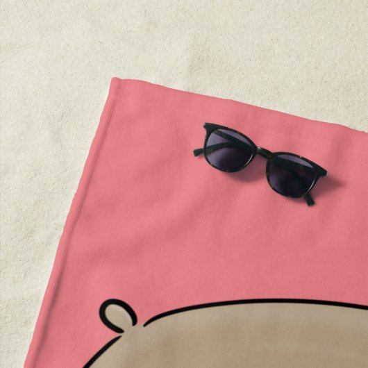 Serviette De Plage Dessin d'adorable hamster (En situation)