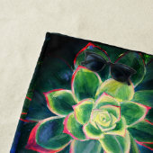 Serviette De Plage Dessin d'art de succulente verte (En situation)
