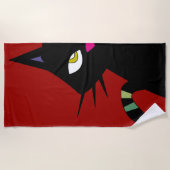 Serviette De Plage Dessin de chat (Devant)