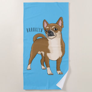 Serviette De Plage Dessin de Chihuahua pour chien