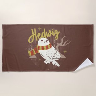 Serviette De Plage Dessin de la forêt fantaisiste d'Hedwig