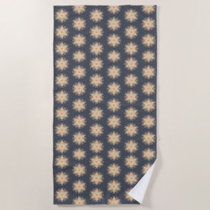 Serviette De Plage Dessin de ligne symétrique avec des couleurs marro